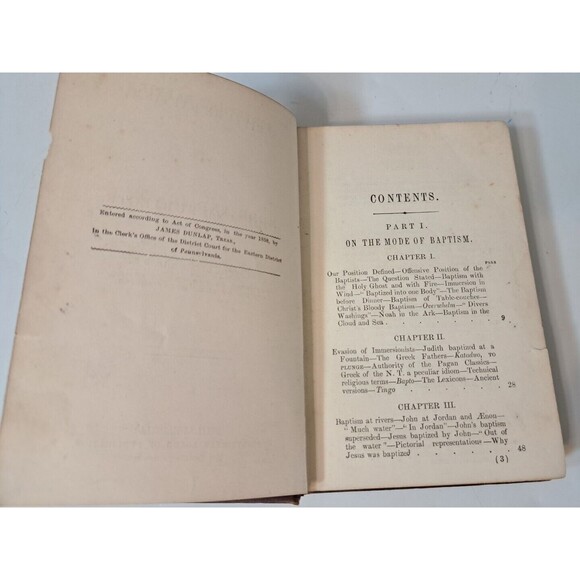 Scripture Baptism; Its Mode & Subjects, Ashbel G Fairfield D.D. 1858 - Picture 7 of 10